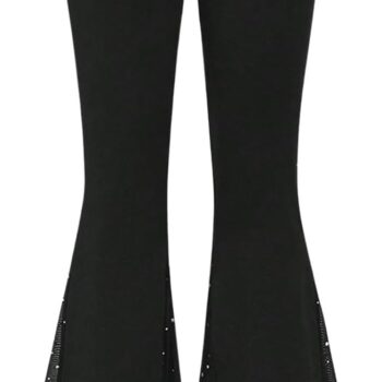 Women's Goth 70s Bell Bottoms Pants  Flare Pants Disco Outfit Party Clubwear