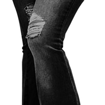 70s Bell Bottom Jeans for Women Elastic High Waisted Raw Hem Denim Pants Classic Vintage Flared Jeans