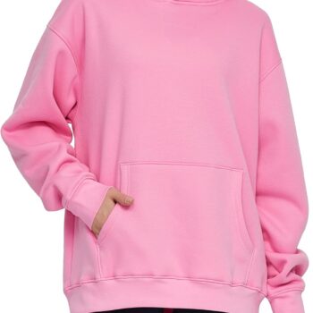 Women Oversized Hoodie Loose fit Soft Fleece Pullover Hooded Sweatshirt With Pockets
