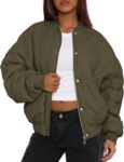 Women Quilted Bomber Jacket Fall Fashion  Lightweight Cropped Zip up Outerwear Winter Puffer Coats Pockets
