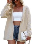 Women Hooded Oversized Cardigan Sweaters  Fall Knit Coatigan Trendy Open Front Sweater Coat